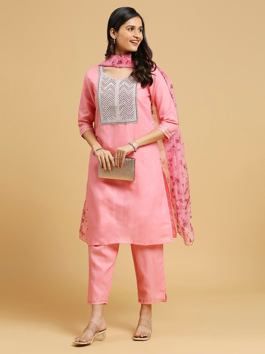Vt Designer Embroidery Cotton Kurti With Bottom Dupatta Wholesale Shop In Surat